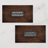 木目のビニネット 名刺 (正面/裏面)