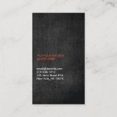 木目のフォーク用スプーン包丁 名刺 (裏面)