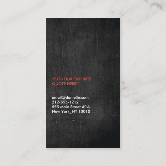 木目のフォーク用スプーン包丁 名刺 (裏面)