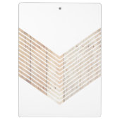 木目のホワイトミニマリストシェブロン クリップボード (裏面)