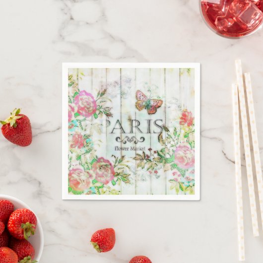 木目のライトバラ スタンダードカクテルナプキン (インサイチュ)