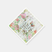 木目のライトバラ スタンダードカクテルナプキン (角)