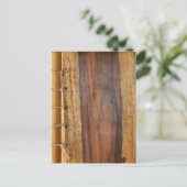 木目のレース付きポストカード。 ポストカード (スタンド正面)