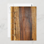 木目のレース付きポストカード。 ポストカード (正面/裏面)