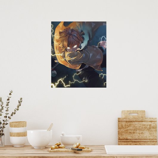 木目の八重葉全カッコいい一 ポスター (キッチン)