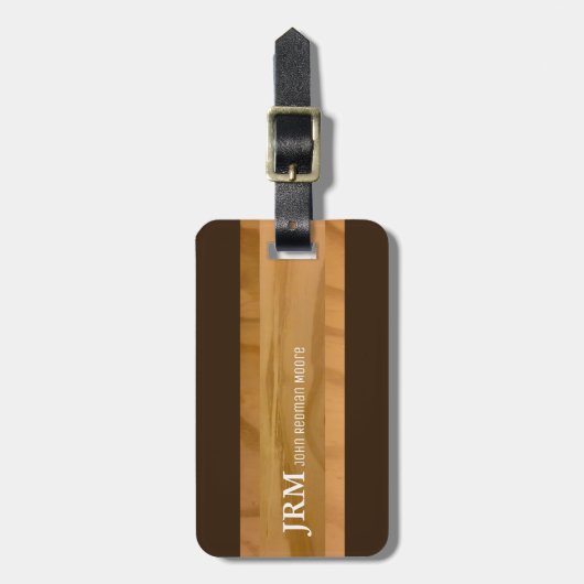 木目の名前 ラゲッジタグ (正面縦)