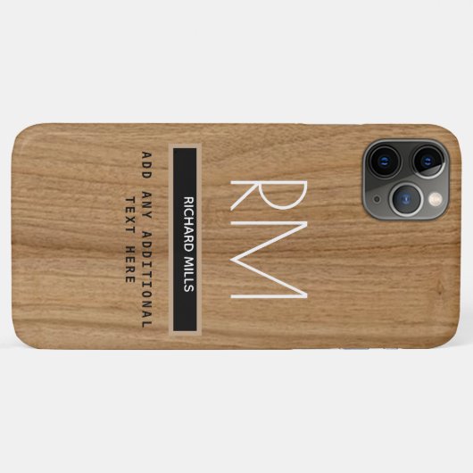 木目の実在木ではない Case-Mate iPhoneケース (裏面(横))