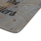 木目の家族の名前ツリー樹皮フォト自然 カッティングボード (角)