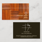 木目の床パターン 名刺 (正面/裏面)