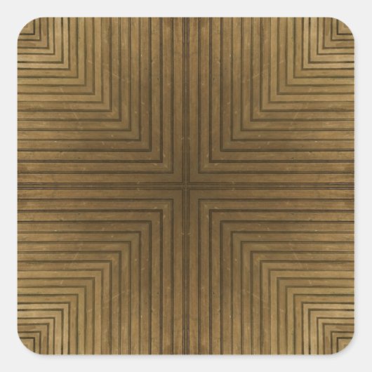 木目の床万華鏡のように千変万化するパターンパターン スクエアシール (正面)