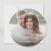 木目の樹皮切り婚約写真サイト 招待状 (裏面)