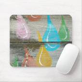 木目の水滴パターン マウスパッド (マウス)