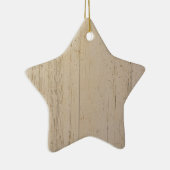 木目の白塗り セラミックオーナメント (右)