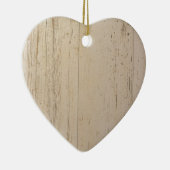 木目の白塗り セラミックオーナメント (右)