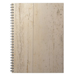 木目の白塗り ノートブック