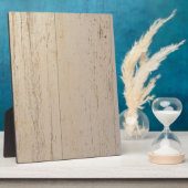 木目の白塗り フォトプラーク (側面)