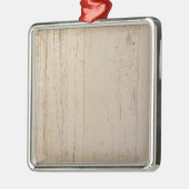 木目の白塗り メタルオーナメント (左)