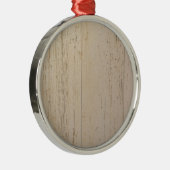 木目の白塗り メタルオーナメント (右)
