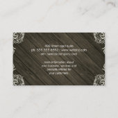 木目の素朴コーファンシーナー 名刺 (裏面)