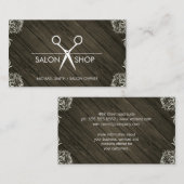 木目の素朴コーファンシーナー 名刺 (正面/裏面)