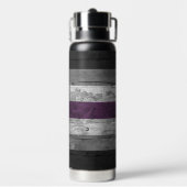 木目の繊細な無性プライドフラグの色 ウォーターボトル (背面)