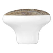 木目の美しい波のクローズアップ流木 セラミックノブ (側面)