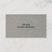 木目の背景にドッグポーフェイクプを印刷 名刺 (裏面)