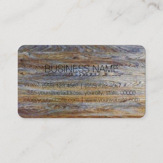 木目の背景モノグラム#3 名刺 (裏面)