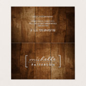 木目の背景 名刺 (外部フラット)