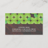 木目の背景 |図解リーフパターン 名刺 (裏面)