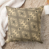 木目の色またはベージュのピクセル化された図形 クッション (ブランケット)