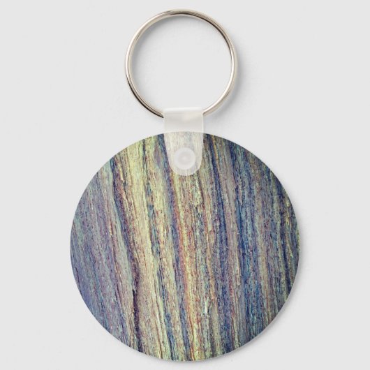 木目の茶色素朴の感謝 キーホルダー (裏面)