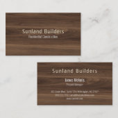 木目の茶色 名刺 (正面/裏面)