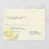 木目ひまわりウェディングRSVP インビテーションポストカード (裏面)