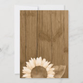 木目ひまわり結婚のリハーサルディナー 招待状 (裏面)