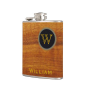 木目をモノグラムで印刷する フラスク (左)