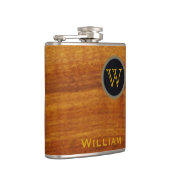 木目をモノグラムで印刷する フラスク (右)