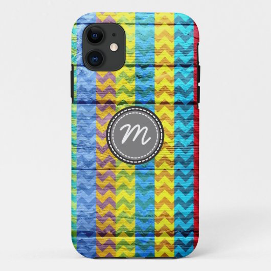 木目アステカのジグザグ模様 Case-Mate iPhoneケース (裏面)
