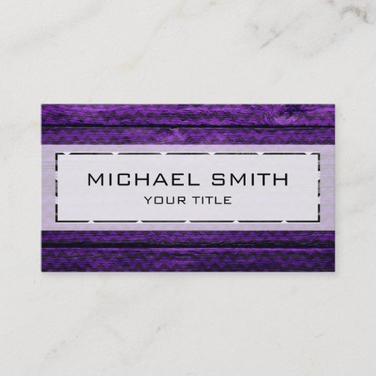 木目アステカ模様#2 名刺 (正面)