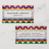 木目アステカ模様#7 名刺 (正面/裏面)