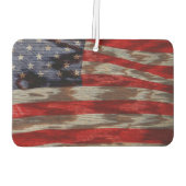 木目アメリカ国旗 カーエアーフレッシュナー (裏面)