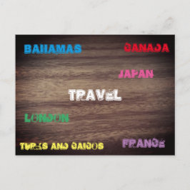 木目エフェクトトラベル ポストカード