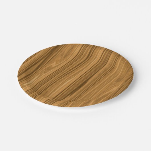 木目エレガントスタイル ペーパープレート (アングル)