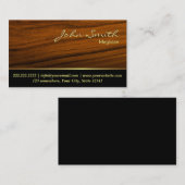 木目エレガント魔術師 名刺 (正面/裏面)