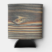 木目カッコいい模様 缶クーラー (正面)