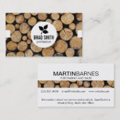 木目カット\ログ\タブ 名刺 (正面/裏面)