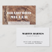 木目カット 名刺 (正面/裏面)