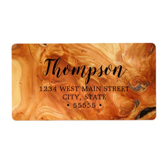 木目カラフル戻りラベル ラベル (正面)