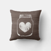木目カントリーシックなメイソンジャー装飾用クッション クッション (裏面)