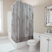 木目クールのシャワー素朴カーテンをカスタマイズ可能